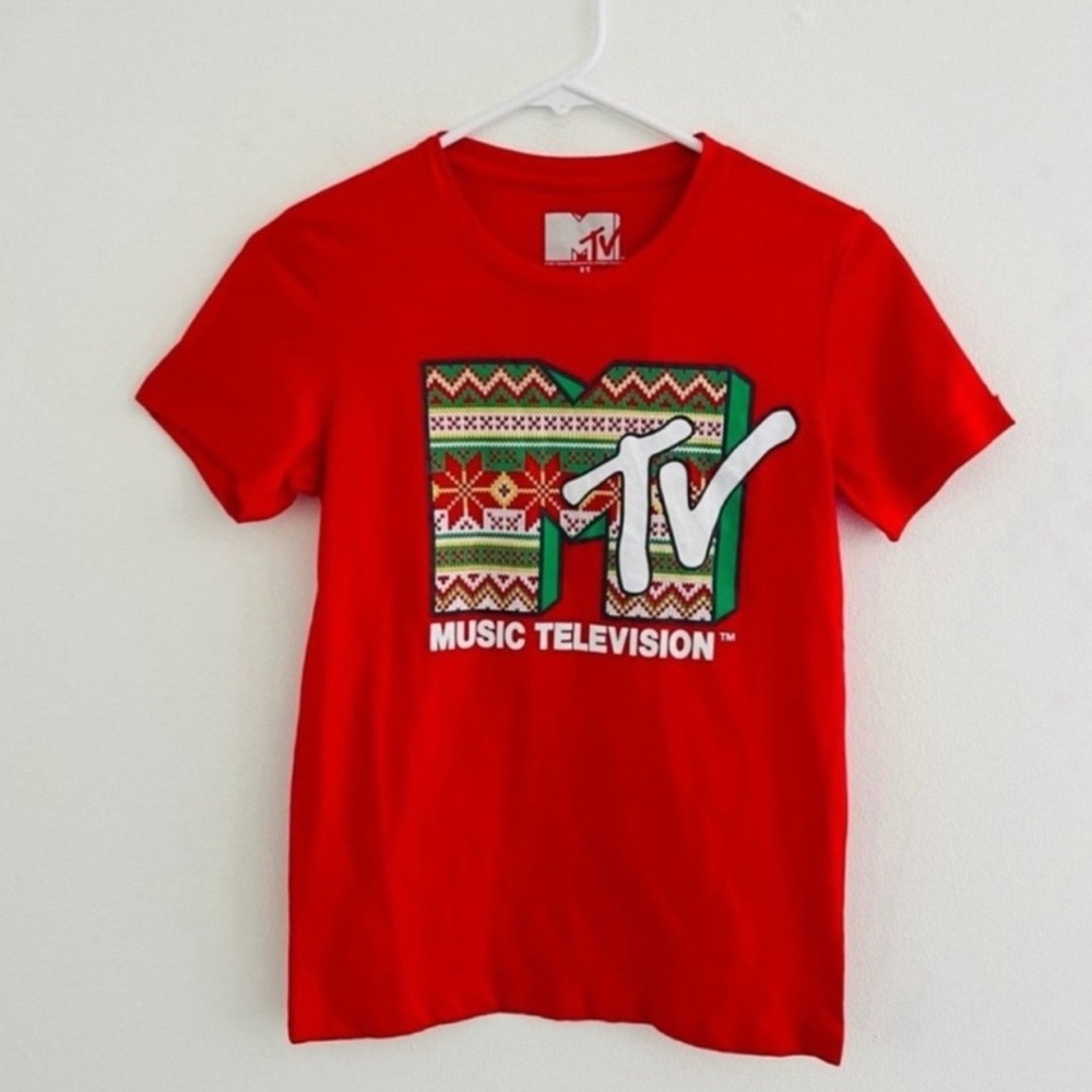 MTV Christmas Holiday Logo Tee XS